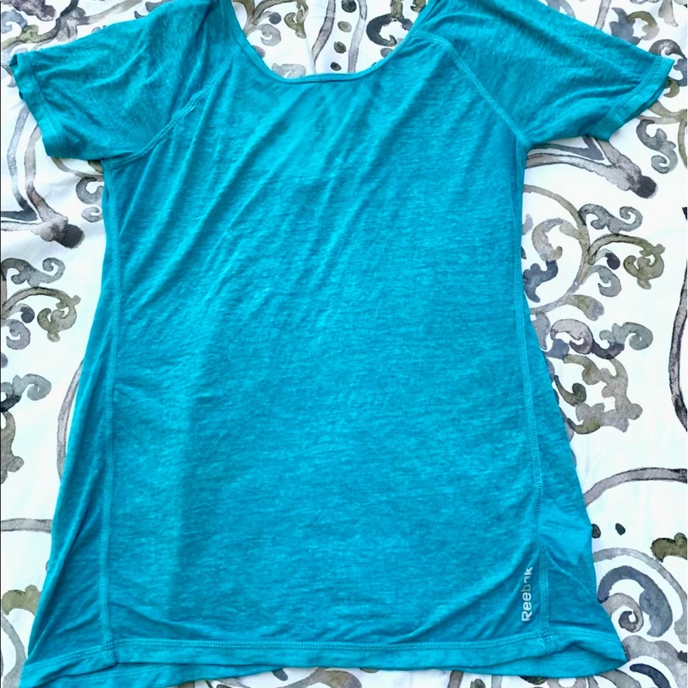Reebok Sheer Tee| Women's Small Light Turquoise